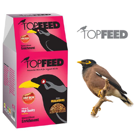 خوراک مینا با حشرات 1kg تاپ فید