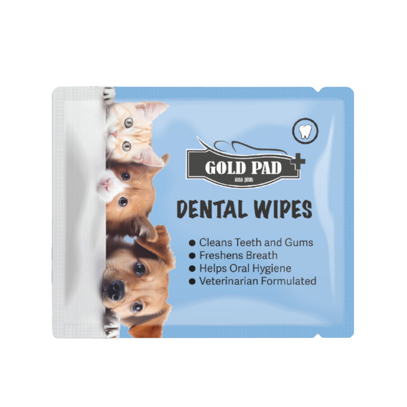 پد مرطوب ساشه دندان سگ و گربه 100 عددی گلد پد