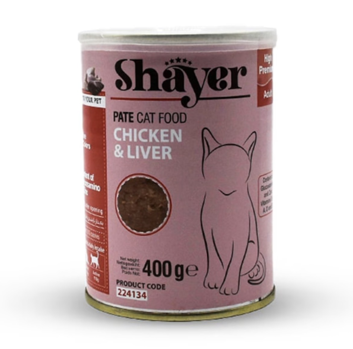 غذای کنسرو گربه شایر با طعم مرغ و جگر ۴۰۰ گرم
